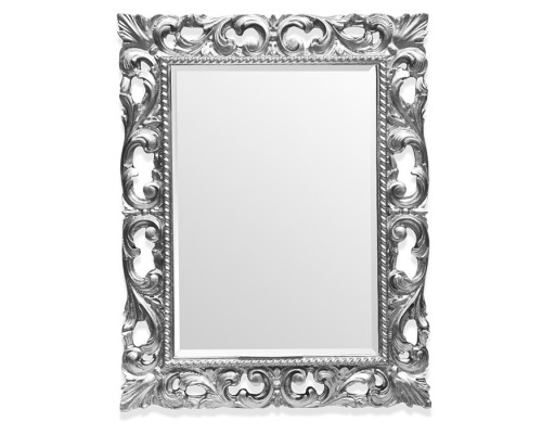 Зеркало Tiffany World TW03427arg.brillante в раме 75*95 см, глянцевое серебро