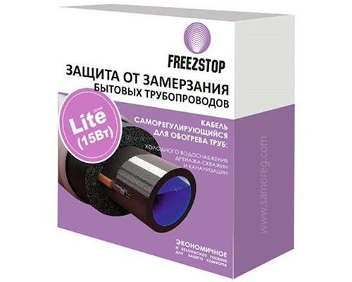Секция нагревательная кабельная Теплолюкс Freezstop Lite-15-10, длина 10 м, 2084030, внешнего монтажа