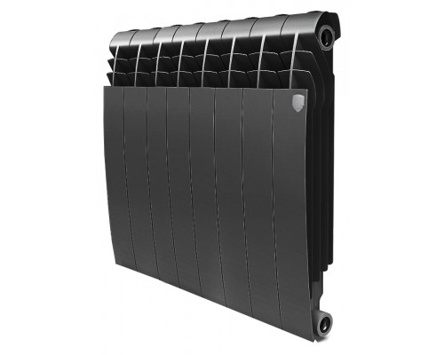 Радиатор биметаллический Royal Thermo BiLiner 500 8 секций, noir sable