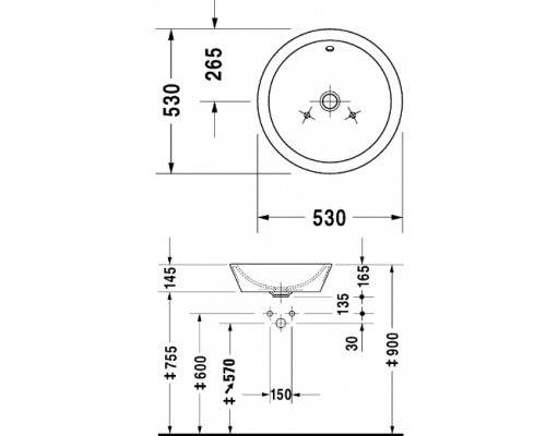 Раковина Duravit Starck 1 04475300000