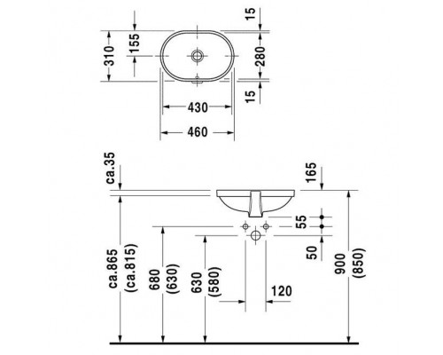 Раковина Duravit Foster 0336430000