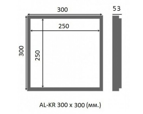 Сантехнический люк Люкер AL-KR, ширина 30 см, высота 30 см, под плитку