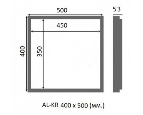 Сантехнический люк Люкер AL-KR, ширина 40 см, высота 50 см, под плитку