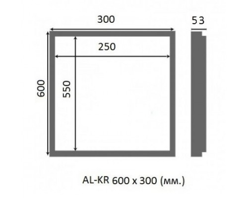 Сантехнический люк Люкер AL-KR, ширина 30 см, высота 60 см, под плитку
