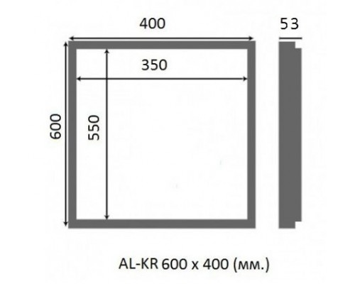 Сантехнический люк Люкер AL-KR, ширина 40 см, высота 60 см, нажимной, под плитку