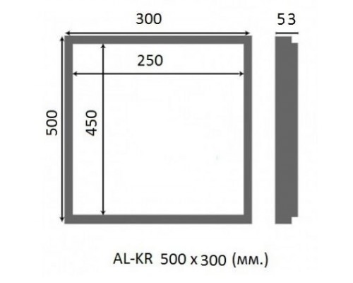 Сантехнический люк Люкер AL-KR, ширина 50 см, высота 60 см, под плитку