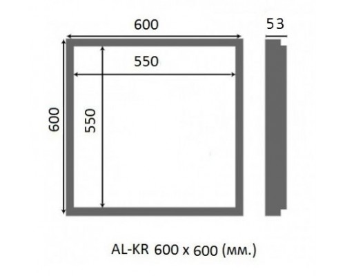 Сантехнический люк Люкер AL-KR, ширина 60 см, высота 60 см, под плитку