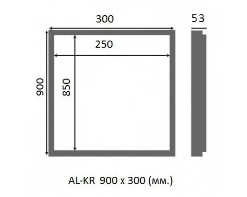 Сантехнический люк Люкер AL-KR, ширина 30 см, высота 90 см, под плитку