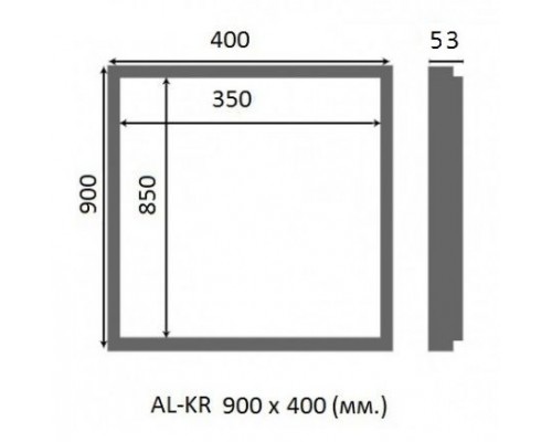 Сантехнический люк Люкер AL-KR, ширина 40 см, высота 90 см, под плитку