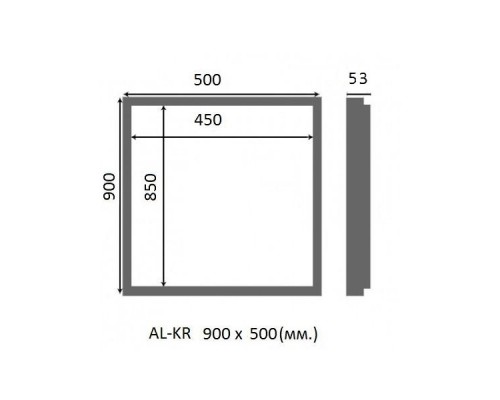 Сантехнический люк Люкер AL-KR, ширина 50 см, высота 90 см, под плитку