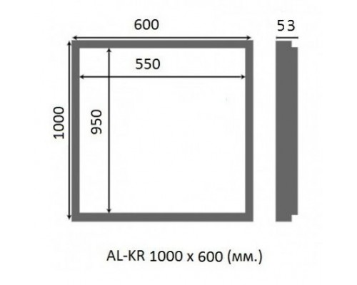 Сантехнический люк Люкер AL-KR, ширина 60 см, высота 100 см, под плитку