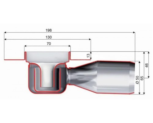 Душевой лоток ACO Showerdrain C (408765) 800 мм (сифон 65 мм)