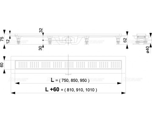 Душевой лоток AlcaPlast APZ10-650M