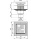 Душевой трап AlcaPlast APV4444 с прямой подводкой