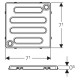 Решетка Geberit 154.310.00.1, 8 x 8 см, с креплением