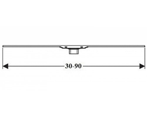 Решетка дренажного канала Geberit CleanLine80 90х1см, без сифона, 154.440.39.1