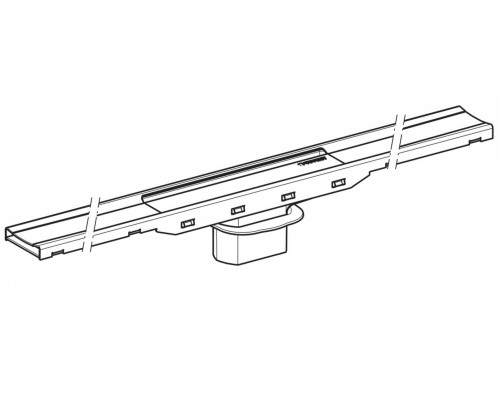 Решетка дренажного канала Geberit CleanLine80 90х1см, без сифона, 154.440.39.1