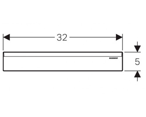 Декоративный элемент для душевого трапа Geberit, ширина 32 см, хром, 154.335.21.1