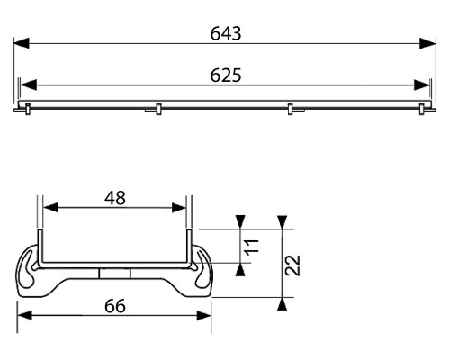 Дизайн-решетка TECE Plate 600770 Drainline 70 см основа для плитки