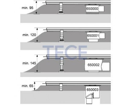 Решетка TECE «Basic» из нержавеющей стали, 800 мм, сатин (600811)