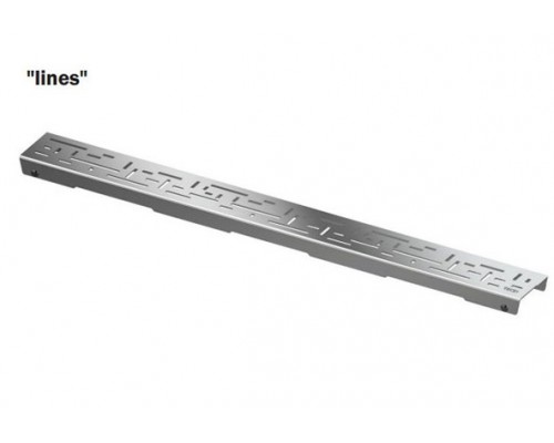 Решетка TECE «LINES» из нержавеющей стали, прямая, длина 800 мм, сатин (600821)