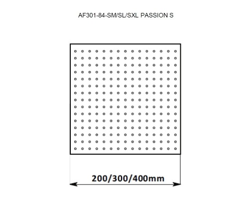 Верхний душ Aquanet Passion AF301-84-SXL, 40 х 40 см, 1 режим струи, без держателя, хром (242983)