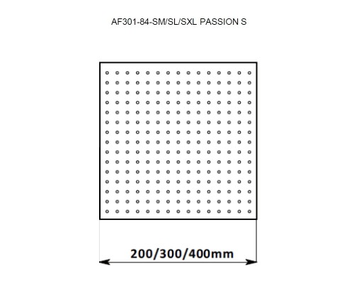 Верхний душ Aquanet Passion AF301-84-SM, 20 х 20 см, 1 режим струи, без держателя, хром (242981)
