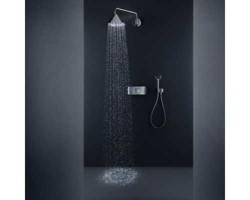 Верхний душ Axor Showerpipe Front 26021000, 27,9x27,9 см, 2 режима струи, с держателем