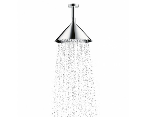 Верхний душ Axor Showerpipe Front 26022000, 27,9x27,9 см, 2 режима струи, с держателем