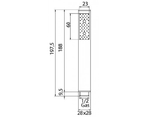 Ручной душ Bandini Seta 3866440 хром