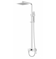 Душевая стойка BelBagno Luce со смесителем для ванны, верхним и ручным душем, хром, LUC-VSCM-CRM