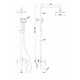 Душевая колонна Bravat Emeralda F6337371CP-A-RUS со смесителем для ванны и душа, хром