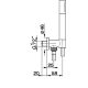Душевой гарнитур Cisal Less ручная лейка, шланг 150 см, вывод с держателем, хром, LS00303321