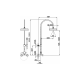 Душевая система Cisal Barcelona Quad смеситель для душа, верхний душ, ручной душ с держателем и шлангом, хром
