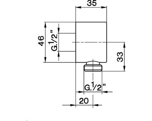 Шланговое подключение Cisal Shower для душевого шланга, хром, DS01730021