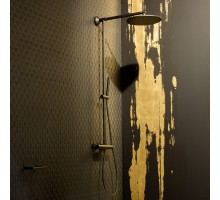 Душевая система Cisal Less New термостатический смеситель для душа, верхний душ, ручной душ с держателем и шлангом, черный матовый (LNC7801N40)