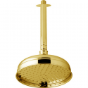 Верхний душ Cisal Shower, D207 мм, Easy Clean, 1 режим струи, с потолочным держателем L305 мм, золото, DS01341124