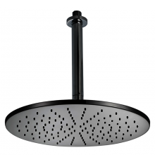 Верхний душ Cisal Shower, D300 мм, 1 режим струи, с потолочным держателем L180 мм, черный, DS01370040