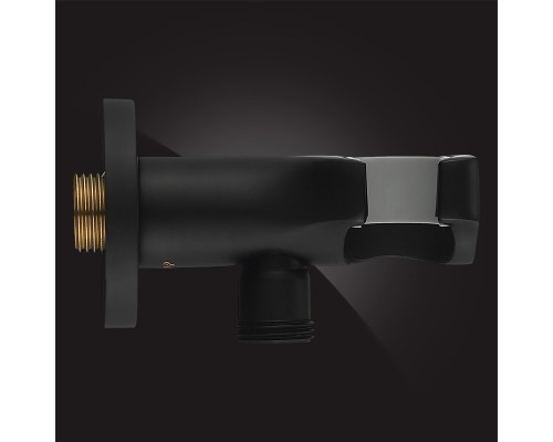 Подключение для душевого шланга Elghansa WS-6K-Black, с боковым держателем лейки, черный