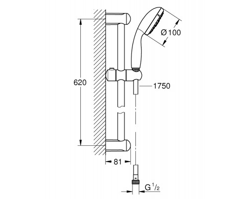 Душевой гарнитур Grohe New Tempesta 100 IV 27645001 (27645000)