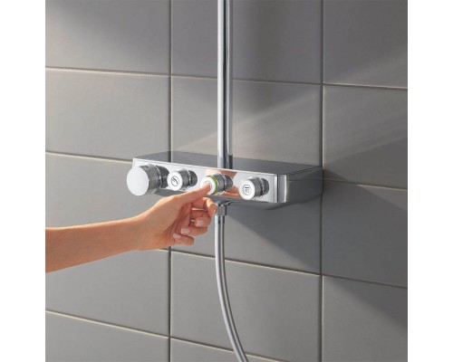 Душевая система с термостатом Grohe Euphoria SmartControl 310 DUO Cube 26508000, цвет верхнего душа хром