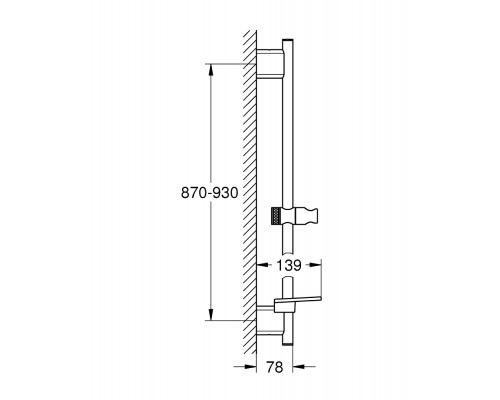 Душевая штанга Grohe Rainshower SmartActive 26603GN0 900 мм, холодный рассвет матовый