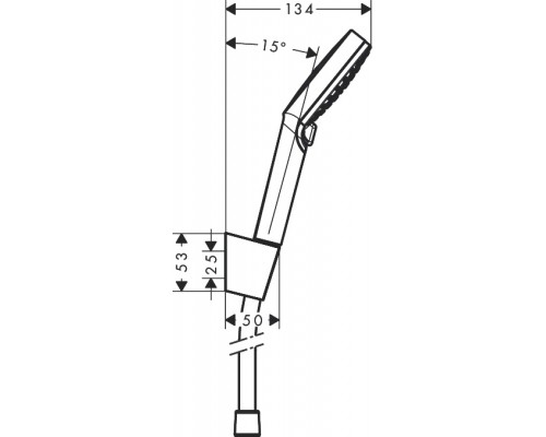 Душевой гарнитур Hansgrohe Crometta Vario EcoSmart 26694400, шланг 160 см, белый/хром