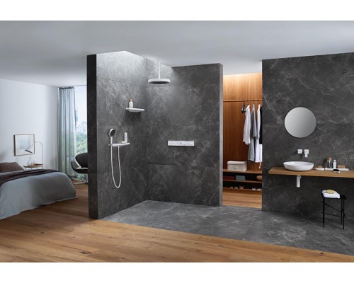 Верхний душ Hansgrohe Rainfinity 26231700, 36х36 см, 1 режим струи, без держателя, белый матовый