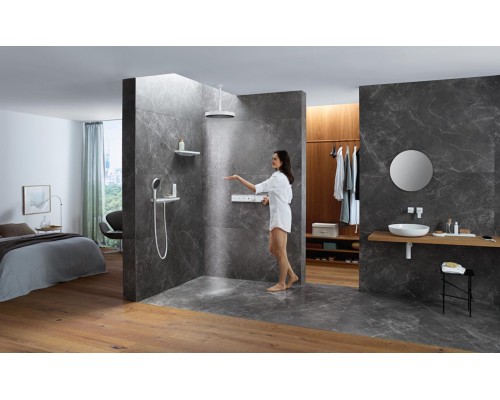 Верхний душ Hansgrohe Rainfinity 26231700, 36х36 см, 1 режим струи, без держателя, белый матовый