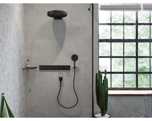 Ручной душ Hansgrohe Rainfinity 130 26864340, 3 типа струи, чёрный хром