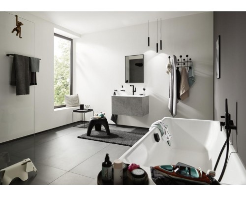 Ручной душ Hansgrohe Rainfinity 100 26866670, 1 тип струи, чёрный матовый