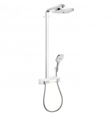 Душевая система Hansgrohe Raindance Select E 300 2jet ST Showerpipe EcoSmart 27283400, белый/хром