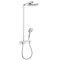 Душевая система Hansgrohe Raindance Select E Showerpipe 300 2 jet 27126000 с кнопками управления, хром