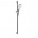 Душевой гарнитур Hansgrohe Crometta 1jet 26537400, штанга 90 см, белый/хром